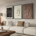Large 3D Framed Abstract Wall Art Set, 3 Piece Modern Artwork by Cuspin
