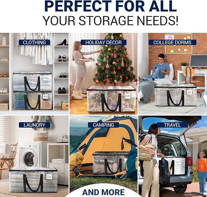 Reli. Moving Bags Heavy Duty Clear, Extra Large Totes | - Image 6