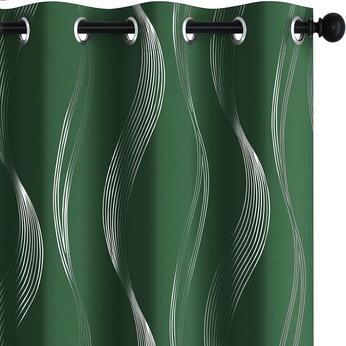 Deconovo Curtains for Living Room, Pattern Blackout Curtains 63 Inches Long | by Unknown
