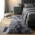 Dark Grey Fluffy Shag Rug 2x6, kids room, and baby by KICHOWUA