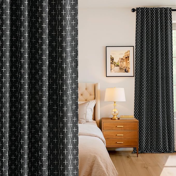 MIULEE 100% Blackout Decorative Linen Curtains by MIULEE