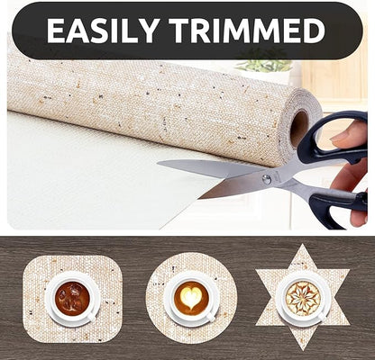 RAY STAR 18X96 Inch Shelf Liner for Kitchen Cabinets, Non-Adhesive Cabinet Liner Washable, PVC Drawer Liner for Dresser Non-Slip Bathroom (Yellow)(1 Roll)