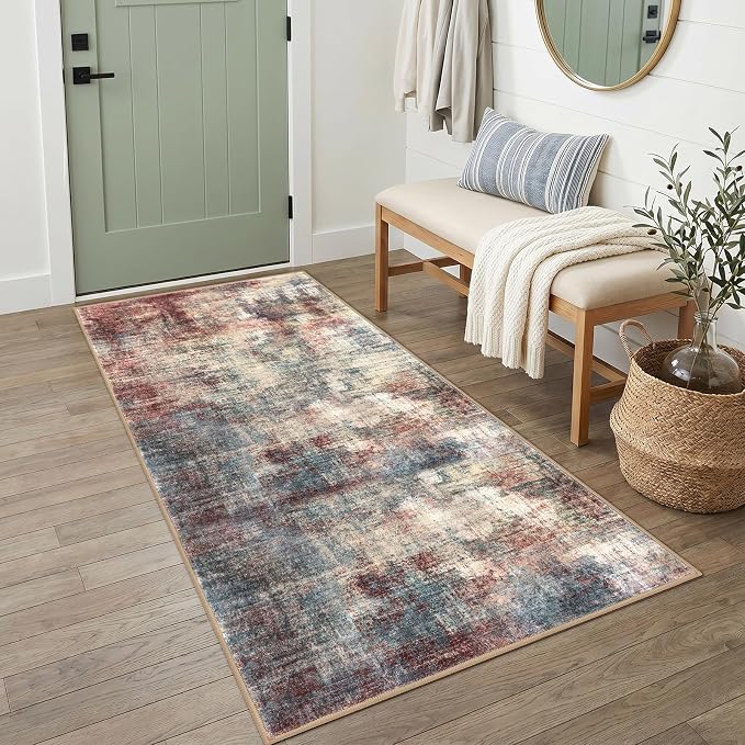 Abstract Runner Rug 3x6 Ft Washable Runners by iOhouze