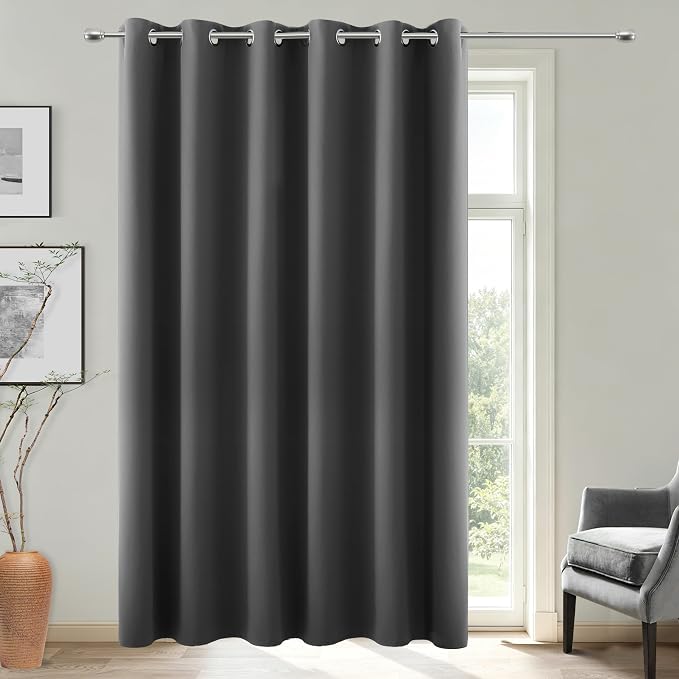 KOUFALL 84 Inch Extra Wide Blackout Curtains, Thermal Insulated Large Full by KOUFALL