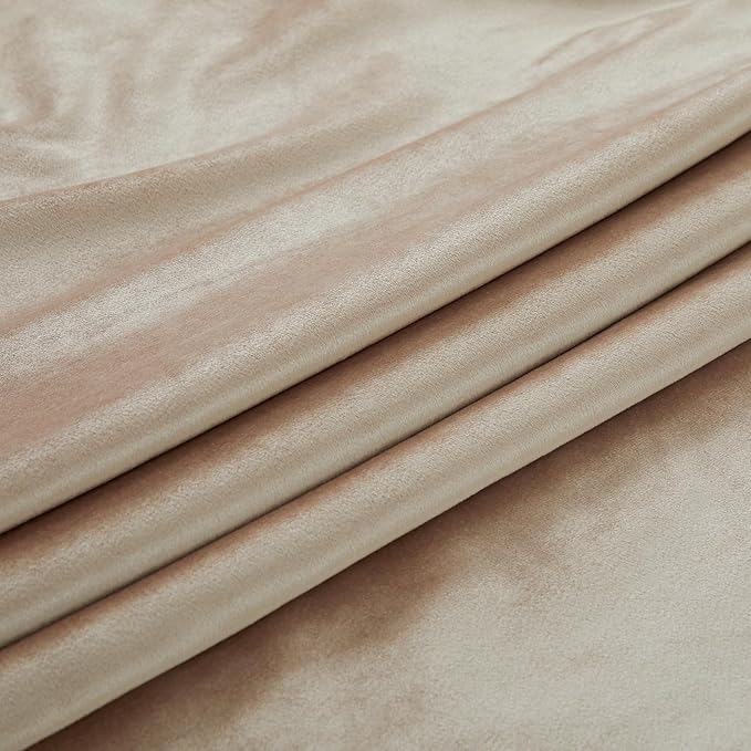 PRIMROSE Champagne Velvet Curtains 102 inch Long - Image 7