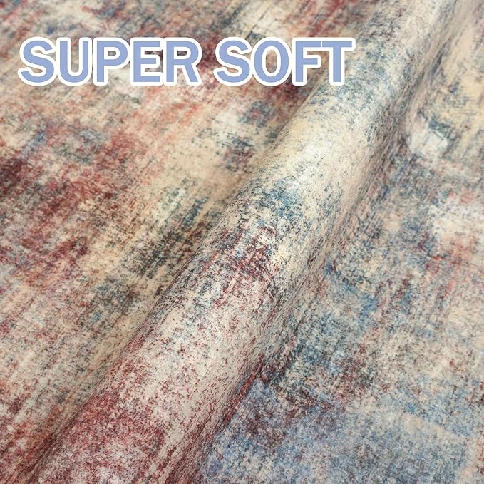 Abstract Runner Rug 3x6 Ft Washable Runners - Image 7
