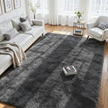 8x10 Fluffy Area Rug for Living Room: Soft Non-Slip Grey Bedroom Carpet | Ultra by Oriannal