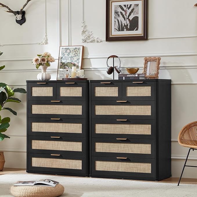 LEYAOYAO Rattan Dresser for Bedroom by LEYAOYAO-Findtheshiningpointofyourideallife%EF%BC%81