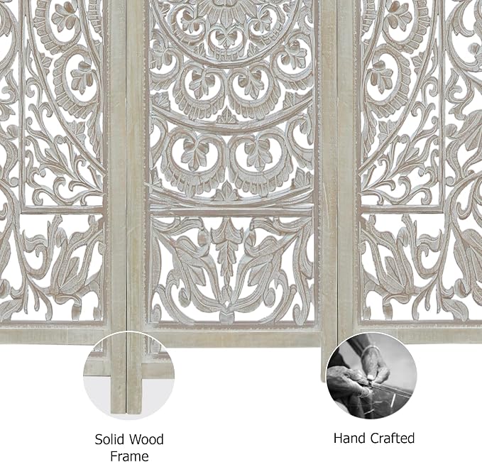 COTTON CRAFT Room Divider Wood Screen - Image 6