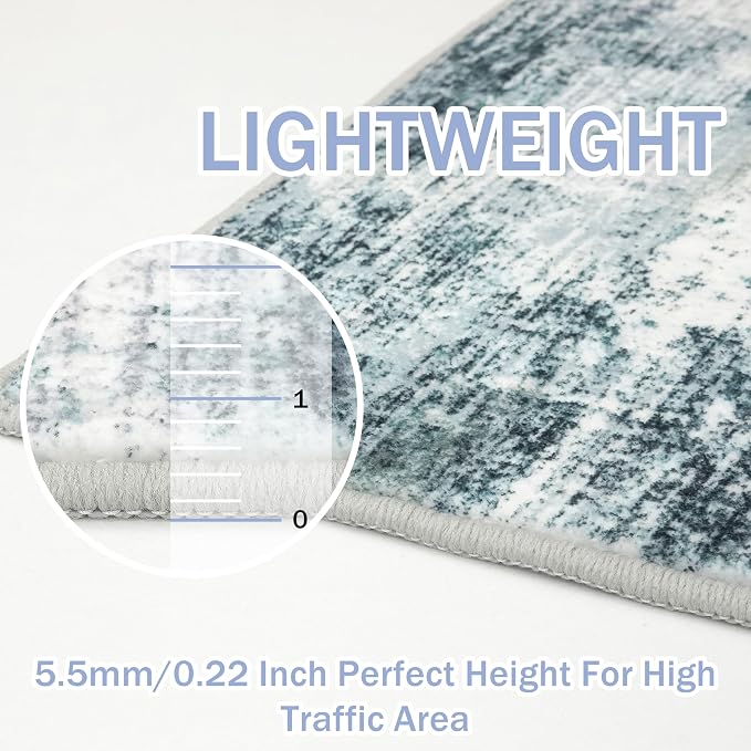 Abstract Area Rugs 9x12 Ft Washable Large Rugs - Image 5