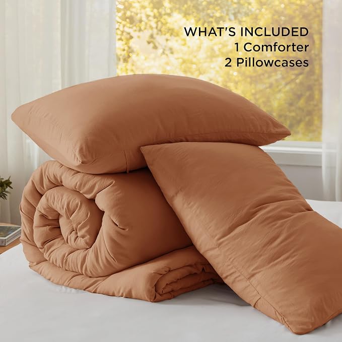 Bedsure Full Comforter Set, Pumpkin Soft Prewashed Bedding - Image 6