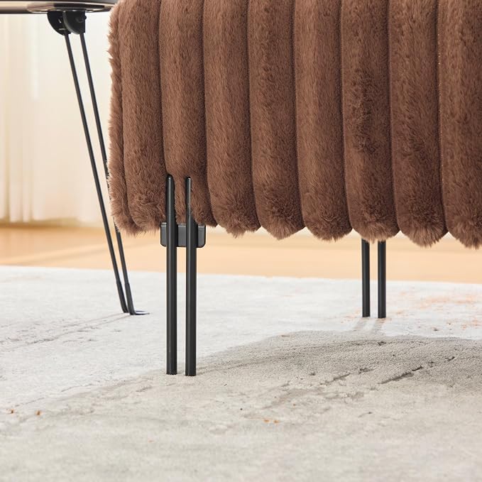 KEIKI 49.6" Upholstered Sofa End of Bed Bench Ottoman Footrest, Mini Loveseat - Image 7