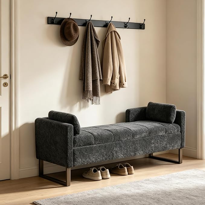 Chifee & Vingol 64" W Storage Benches End of Bed Bench - Image 8