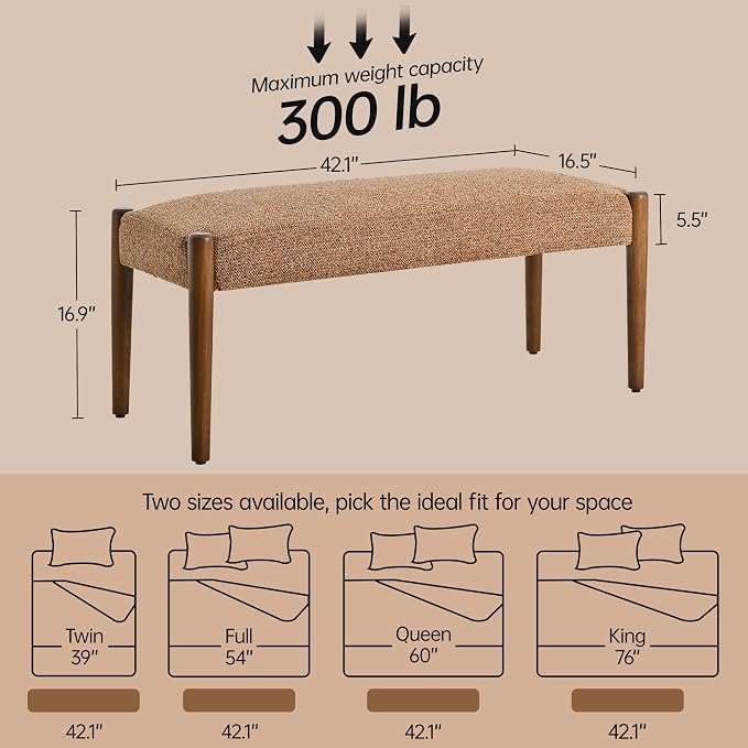 Usaint 42" End of Bed Bench - Image 2