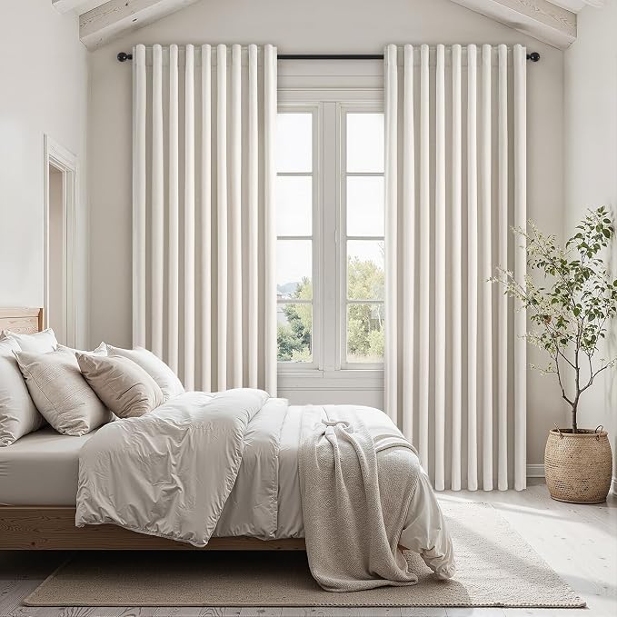 Topfinel Extra Wide 70 Inch Length Blackout Curtains 108 Inches Long 2 Panels - Image 6