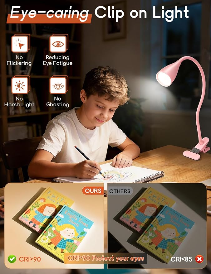 Reading Light for Book in Bed, Clip on Light Reading Lamp - Image 5