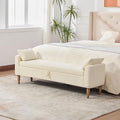 66" Modern Upholstered Storage Ottoman, Fashion Bench End Of Bed by Unknown