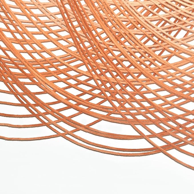 Macrame Wall Hanging Orange Boho Fiber Art Large Decor 57"W*31"L | Boho Wall - Image 7