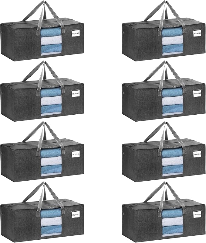VENO Heavy Duty Moving Bags, Storage Bags, 8 Pack | Packing Supplies, by Veno