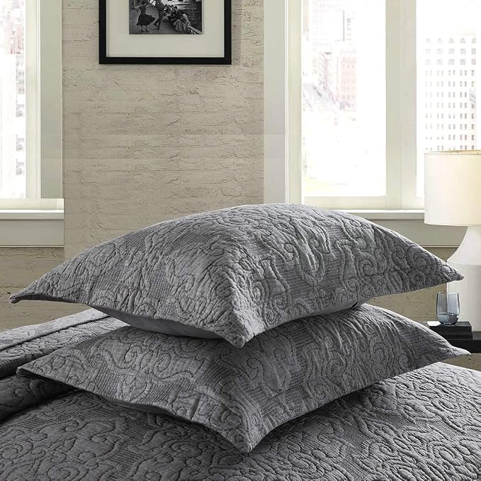 3-Piece King Quilt Set Quilted Bedspread Oversized Microfiber Lightweight - Image 7