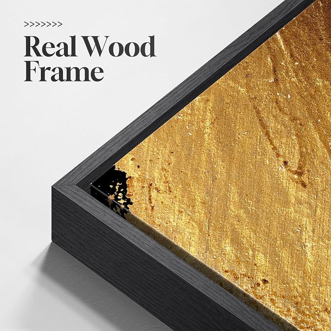 Framed Vertical Black and Gold Abstract Wall Art Set of 2, Modern Long Narrow - Image 6