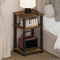 Furinno JUST Night Stnad, 3-Tier Nightstand Open Shelf, Toolless Assembly by Furinno-FitsYourSpaceFitsYourBudget