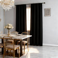 IGEMAEVE Blackout Curtains for Bedroom Rod Pocket Black 52" W x 108" L | Living by IGEMAEVE