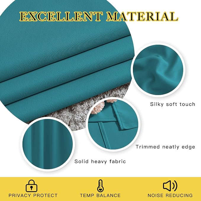 NICETOWN Bedroom Blackout Curtains Panels - Image 4