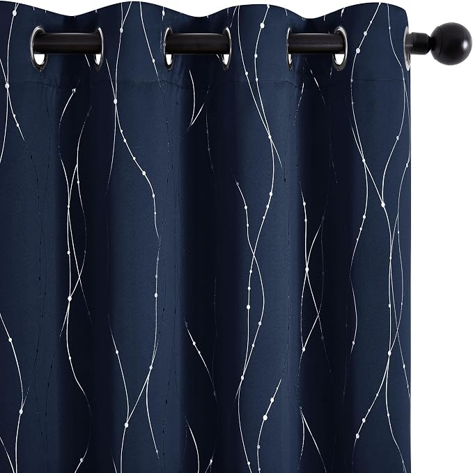 Deconovo 100% Blackout Living Room Curtains 63 Inches Long, Thermal Insulated - Image 8
