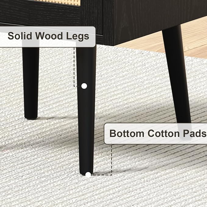 MECHYIN Night Stand Set 2, Nightstands Set of 2 - Image 8