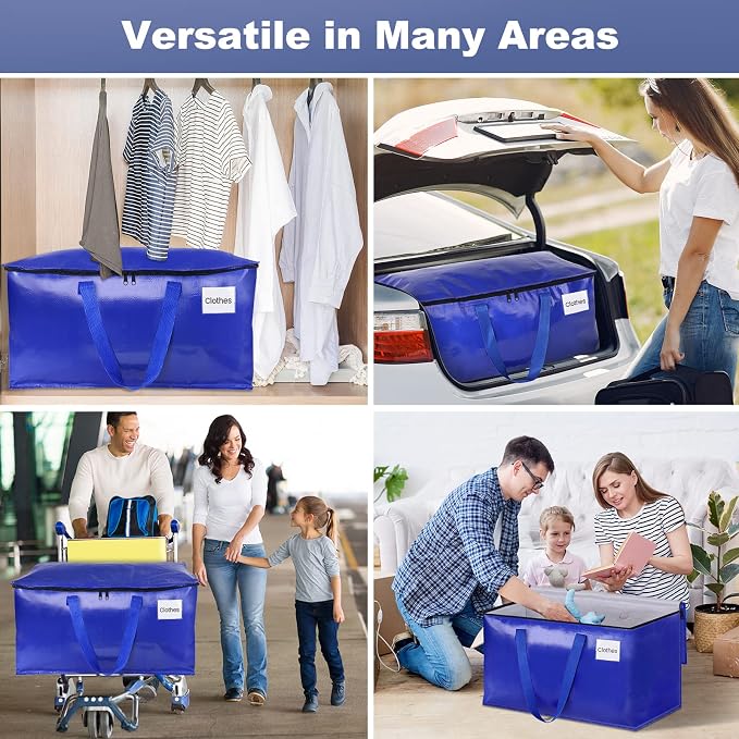 StorageRight Moving Bags, Moving Boxes, 93L 4-Pack Sotrage Bags Totes, - Image 7