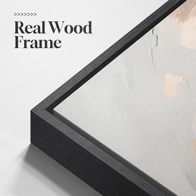Large Framed Neutral Abstract Wall Art - Image 6