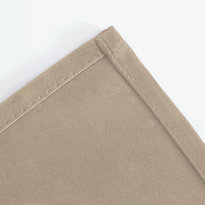 Khaki Thermal Blackout Curtains/42 x 95 Inch/Set of 2 Panels Room Darkening - Image 7