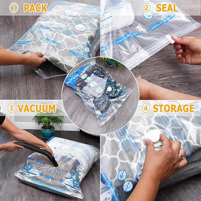MEIQIHOME Vacuum Storage Bags, Space Saver Sealer Bags, Vacuum seal bags - Image 3