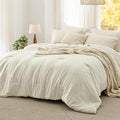 Bedsure Twin/Twin XL Comforter Set, Ivory Soft Prewashed Bedding by Unknown
