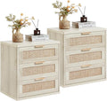 LEYAOYAO Rattan 23" Nightstands Set of 2 by LEYAOYAO-Findtheshiningpointofyourideallife%EF%BC%81
