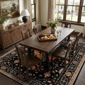 RELEANY Washable Area Rug, Water Repellent, Pet Friendly, Vintage Floral Boho by RELEANY