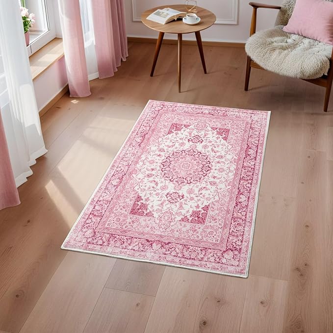 Macgace Washable Vintage Area Rug - Image 2