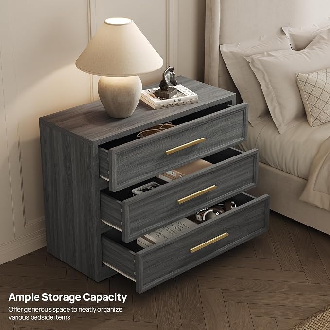 SICOTAS Oversized Nightstands Set of 3 - Image 4