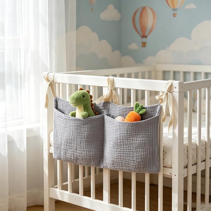 Bedside hanging bag for storing baby milk bottles and blankets - Image 5