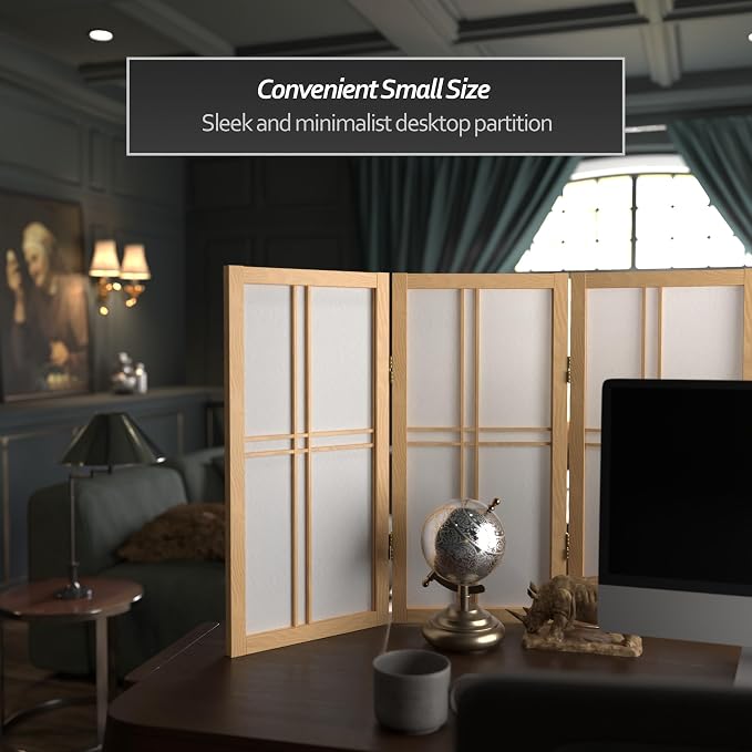 2 ft. Short Desktop Double Cross Shoji Screen - Image 2