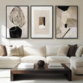 Large Framed Neutral Abstract Wall Art by Cuspin