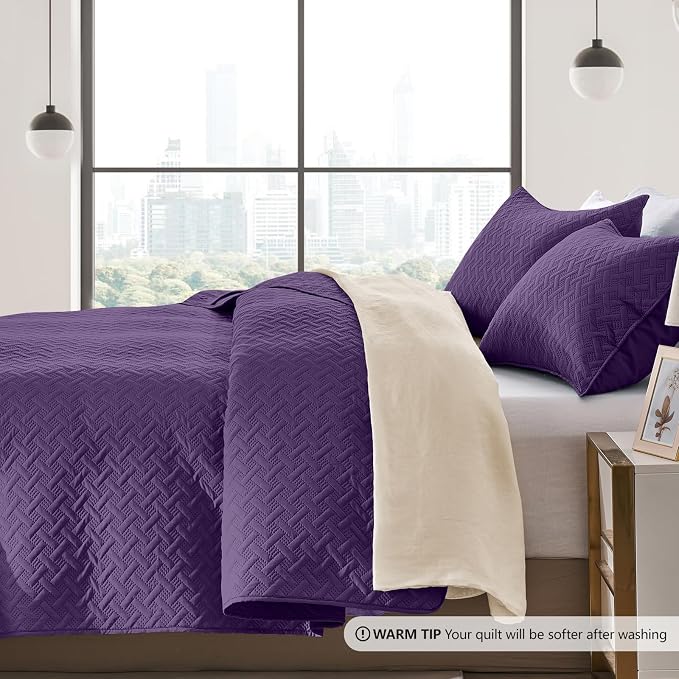 FLYMME Oversized King/California King Quilt Set 118"x106", Premium Microfiber - Image 4