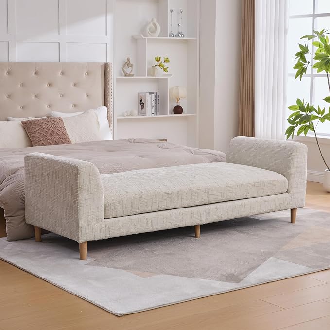 Modern Upholstered End of Bed Bench - Image 3