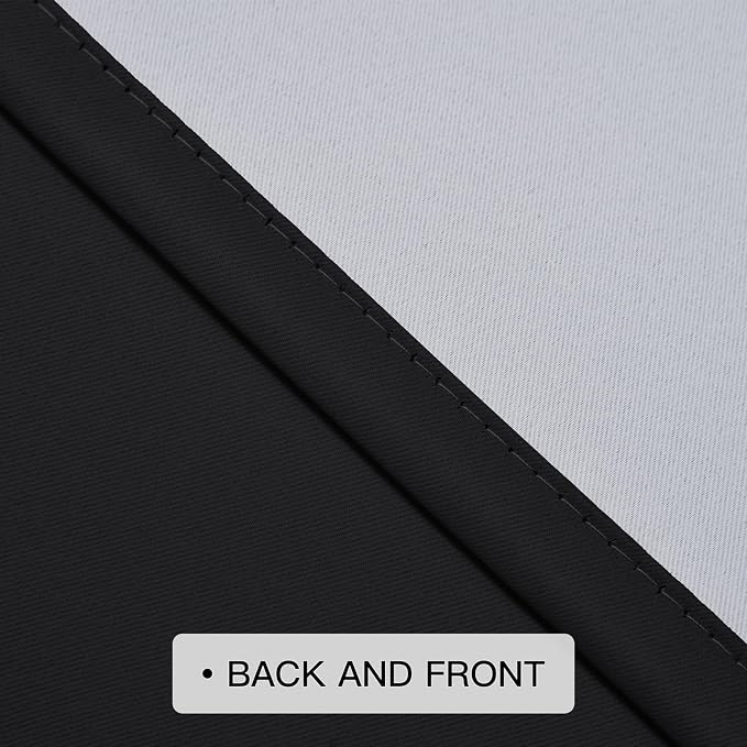COSVIYA Grommet Ombre Black Room Darkening Curtains 45 inch - Image 5