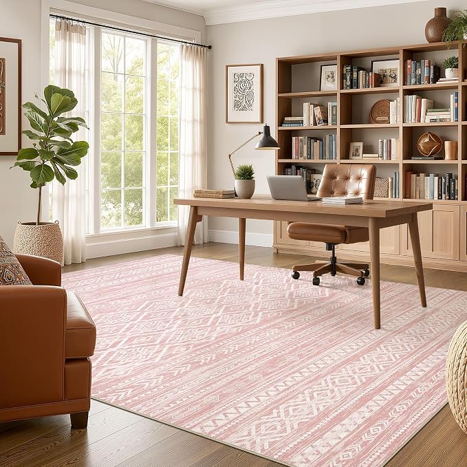 Nakagishi Area Rug Living Room Rugs: 8x10 Large Soft Machine Washable Boho - Image 5