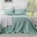 Cmfshape Oversized Floral Embroidery Quilt Set, 3 Pieces Super King Quilt by cmfshape-quiltset