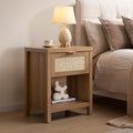 SICOTAS Rattan Nightstand 19.7" Boho Night Stand by SICOTAS