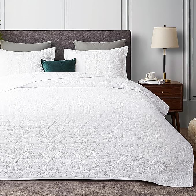 Hansleep White Quilt California King Size by Hansleep