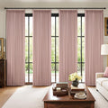 MIULEE Pinch Pleated 100% Blackout Curtains 40"x102" Light Pink 4 Panel Set | by MIULEE